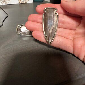 Kendra Scott Silver Arrowhead Earrings